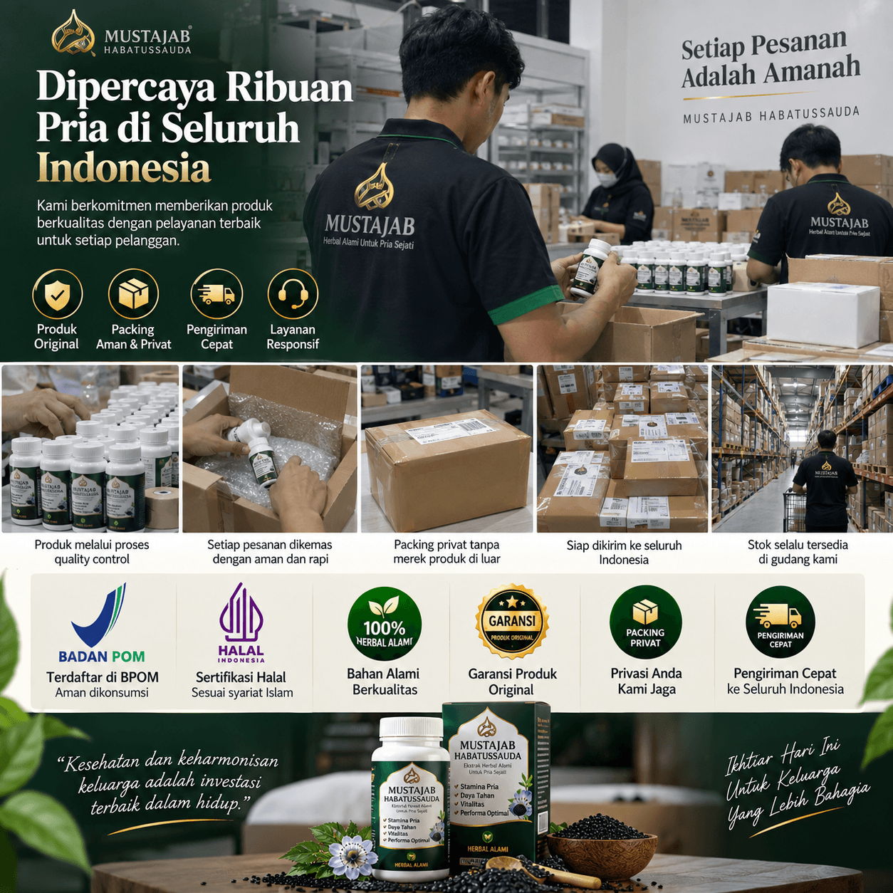 Informasi pemesanan Mustajab Habatussauda